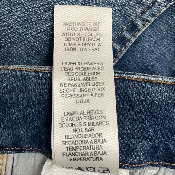 Good American Jeans Good Waist Crop Ankle Raw Edge Blue Wash Women’s Size 25 | 0 - Picture 13 of 15